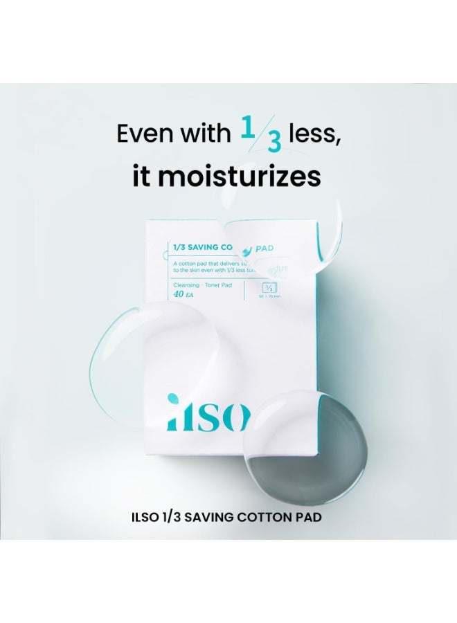ILSO 1/3 Saving Cotton Pad, Thin Layer Perfect for DIY Toner pad and mask, 40 Sheets, Korean Skincare (50 x 70mm) - Image 2